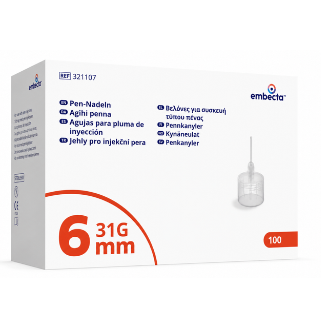 Pennkanyler 6mm 31G embecta