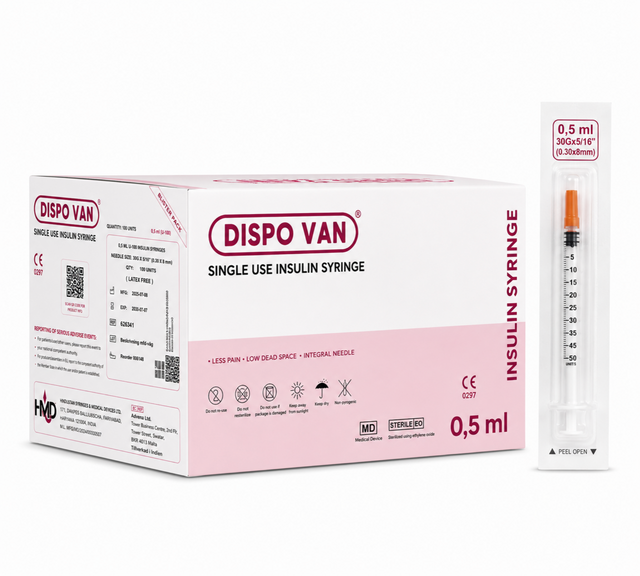 Insuliiniruiskut U-100 0,5 ml 30G × 8 mm – DISPO VAN