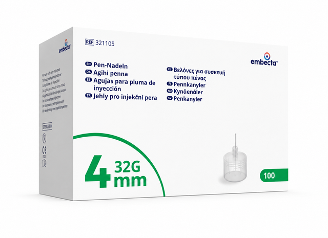 Pennkanyler 4mm 32G embecta